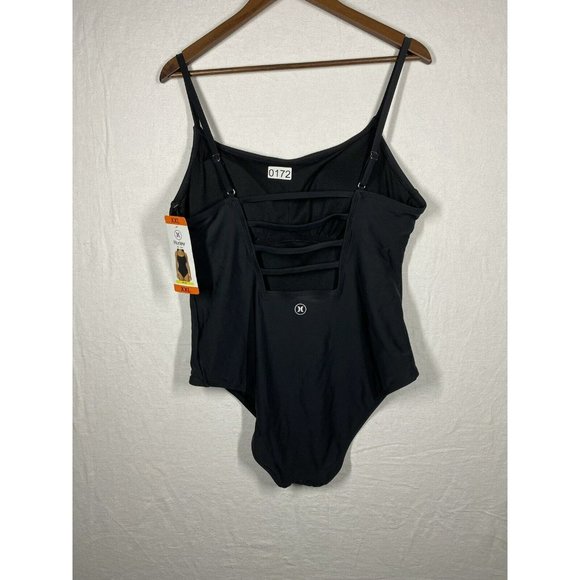 New Hurley Swimsuit Womens One Pieces UPF 50+ 4 Way Strectch  Size XXL Black - Picture 5 of 9